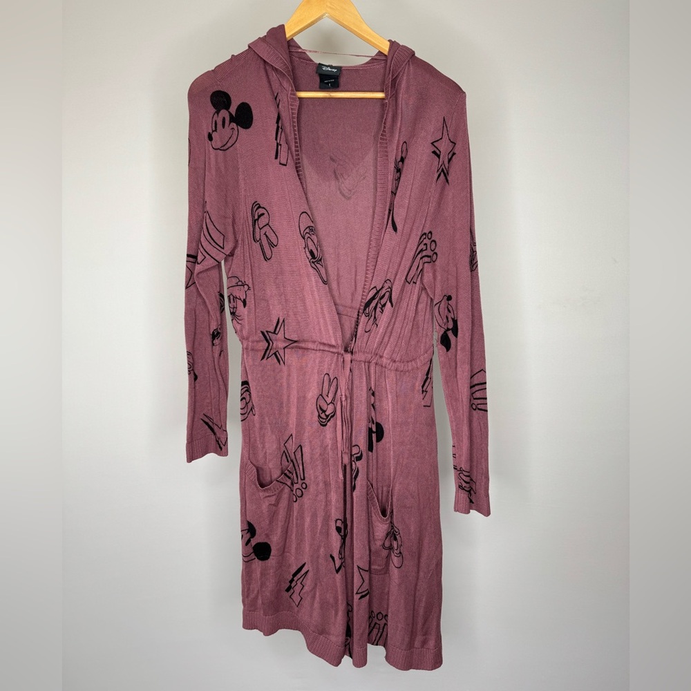 Disney Mickey & Friends Cinch Waist Hooded Cardigan - Rose Brown Torrid size 1
